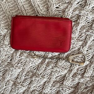 Louis Vuitton Epi Pochette Cles Leather Wallet Coin Purse  *** needs repair
